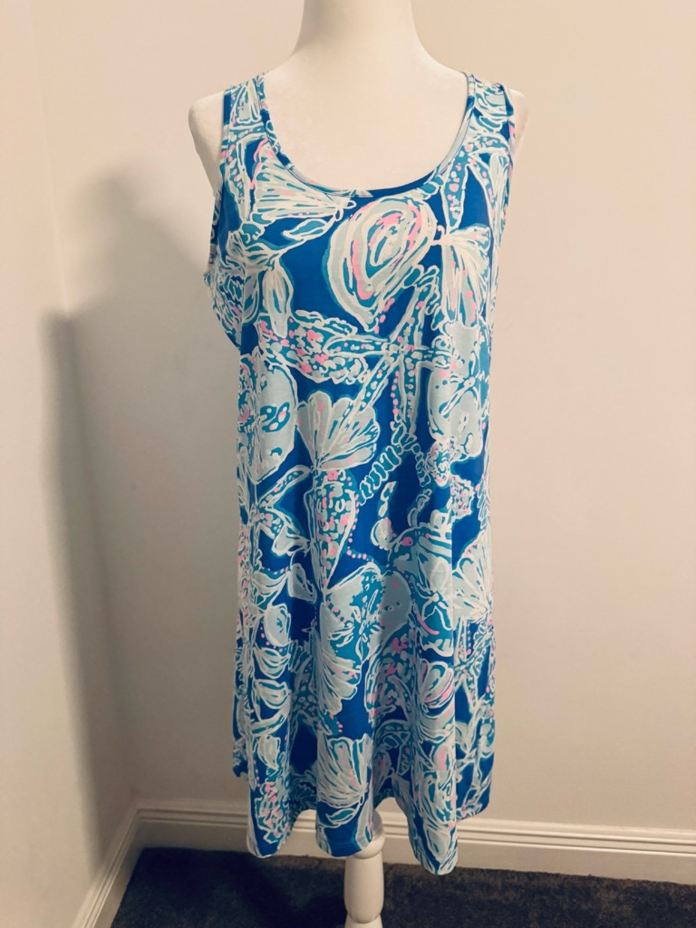 EUC Lillly Pulitzer Floral Tank Dress - Sleeveless Casual Sundress